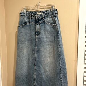 We The Free Long Denim Skirt Sz 6
